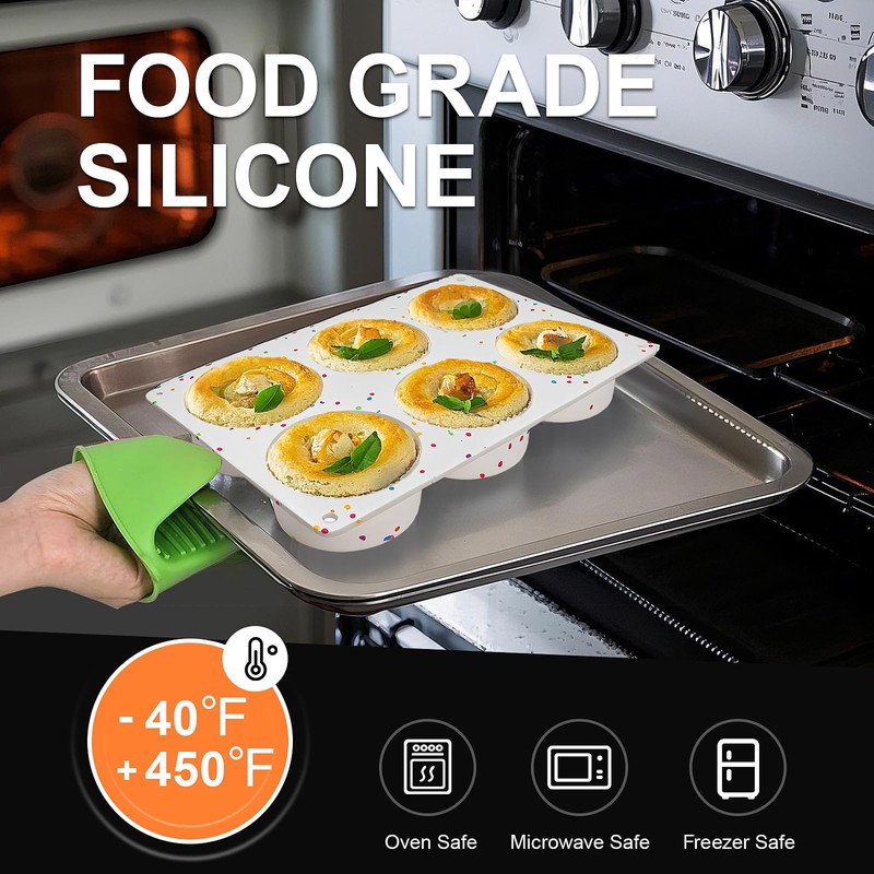 Silicone Egg Bite Molds, 2 Pack Silicone Egg Molds Frittata