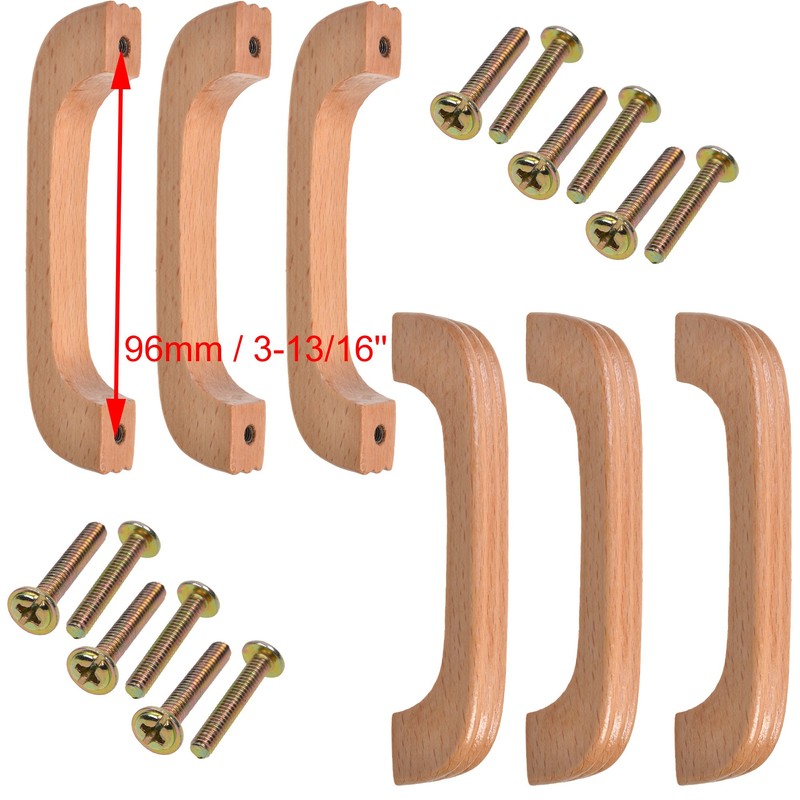 Cosmos 6 PCS Wood Cabinet Drawer Handles Pulls with Screws