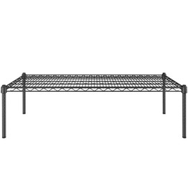 24" x 48" NSF Certified Black Epoxy Dunnage Shelf with 14" Posts. Best variant for Home, Cottages, Villas, Garage, Clinic, Nursing and Care Homes, Research Center, Hospital, School, Offices, Shelters