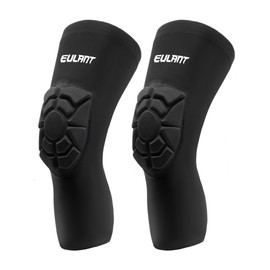 EULANT Volleyball Knee Pads for Teenagers and Adults, Elastic Knee Protectors MTB, Soft Thin Knee Pads Sleeve for Handball, Football, Goalkeeper, Bicycle (L = 35-37 cm (Patella Circumference))