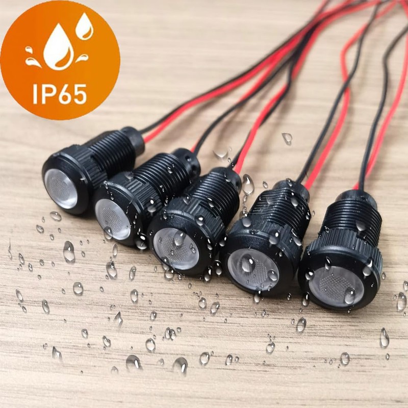 Gebildet LED Plastic Indicator Light, AC/DC 12-24 V, Mounting Hole