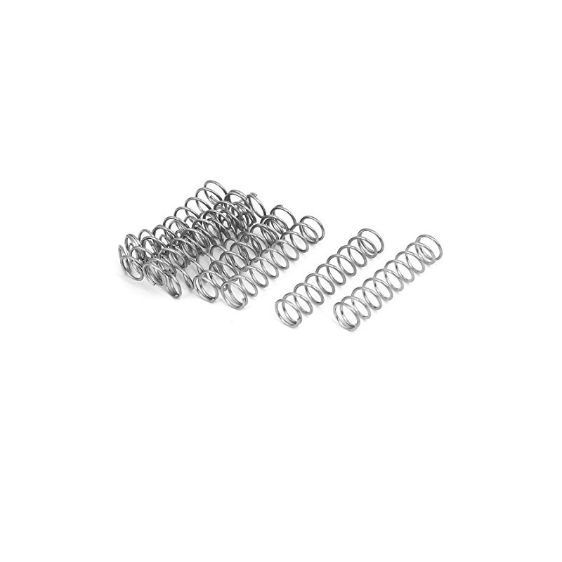 uxcell Compression Spring,304 Stainless Steel,7mm OD,0.7mm Wire Size,30mm Free Length,Silver