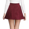 Fuinloth Women's Faux Suede Skirt Button Closure A-Line High Wasit