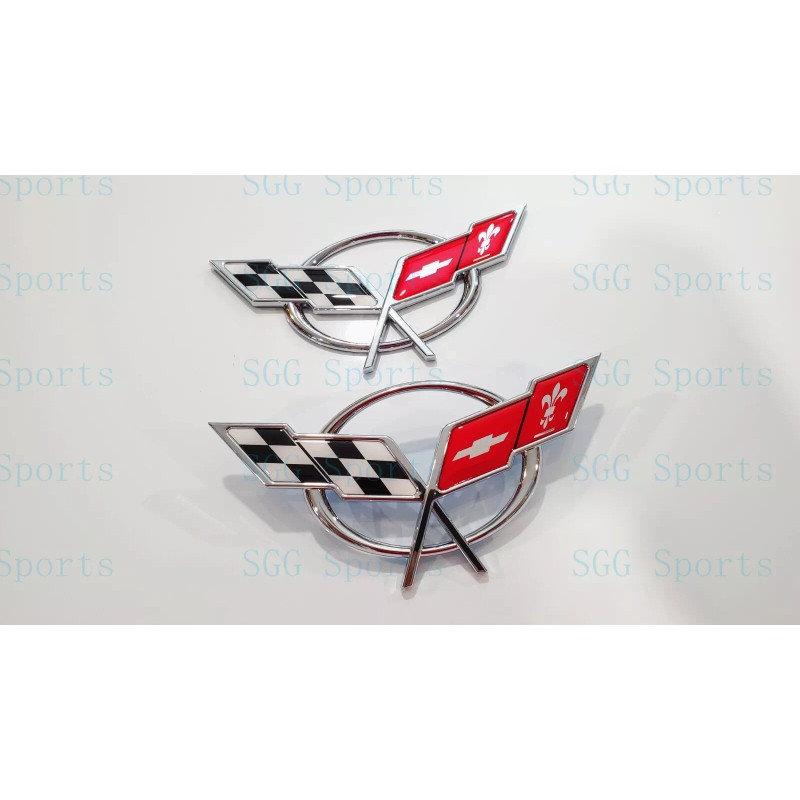 AUTO 2PC 1997-2004 C5 Corvette Chrome Front Bumper Rear Deck