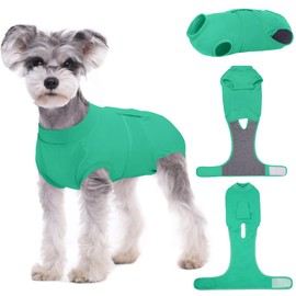 Kuoser Dog Surgery Suit Female Spay, Dog Recovery Suit Male Neuter, Dog Clothes Onesie for Surgery Anti Licking Abdominal Wounds Pet Puppy Surgical Recovery Bodysuit Shirt, Substitute E-Collar & Cone