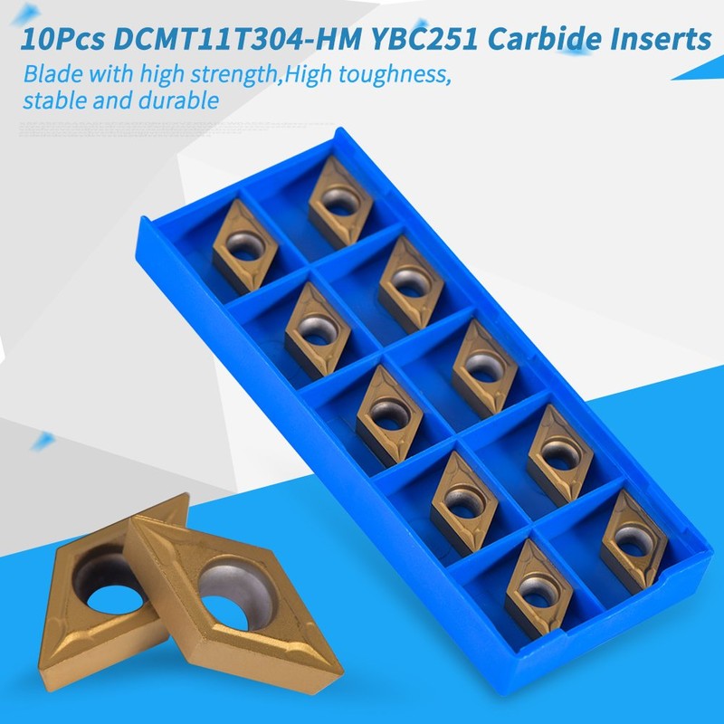 Akozon CNC Carbide Tips Inserts 10pcs Blade Cutter Lathe Lathe