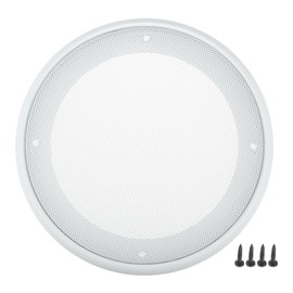 ACROPIX Universal 6.5" Car Speaker Grills Cover Mesh Round 6.5 Inch Audio Speaker Subwoofer Guard Protector Case with Mounting Screws Ceiling Speaker Covers Iron ABS White - Pack of 1