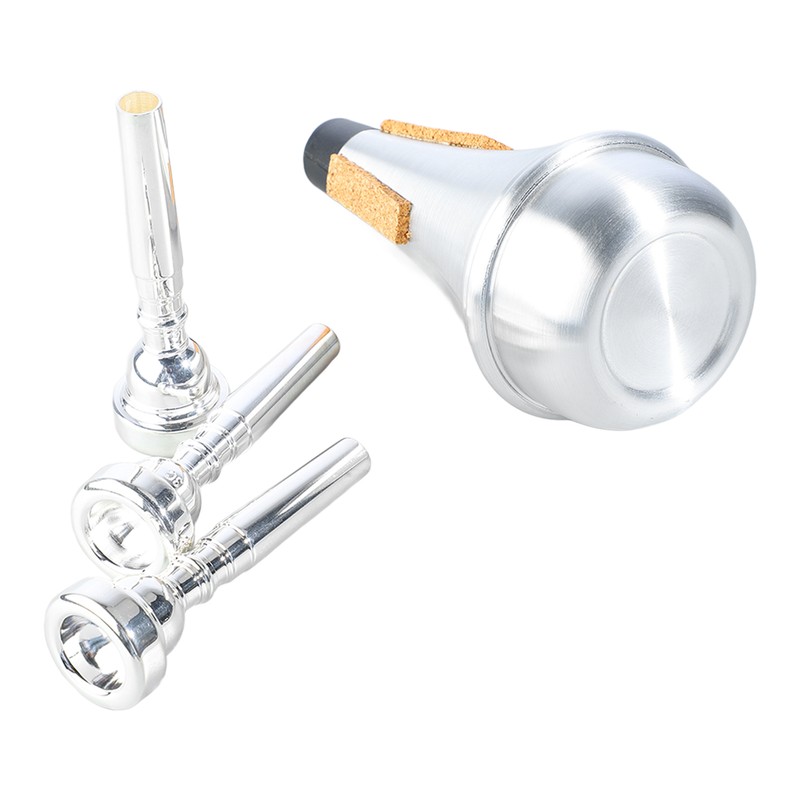 Trumpet Mouthpiece Mute Set 3C 5C 7C Practice Silencer Combination