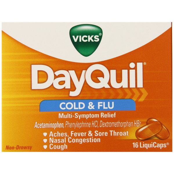 Dayquil Cold & Flu Multi-Symptom Relief 16 Liquicaps