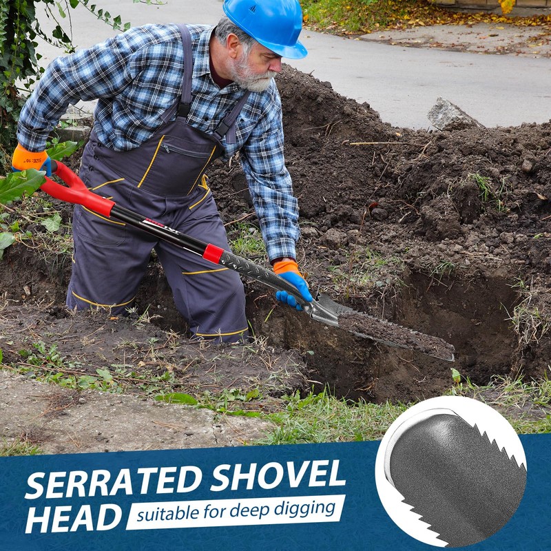 Drain Spade Root Saw Spade Narrow Serrated Shovel Digging Shovels