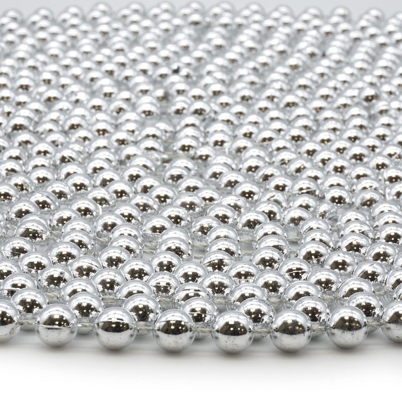 Bead Garland 8M Silver Luxury Christmas Tree Decoration Beaded Garland