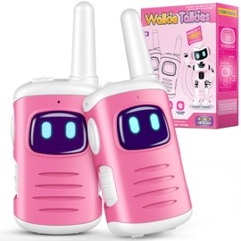 Kids Walkie Talkies Gifts for Girls: Toys Walkie Talkies for Kids 2 Pack Birthday Gifts for 3 4 5-7 Year Old Girls Toys Age 4-5 6-8 Years Old 2 Way Radio Family Camping Outdoor Hiking Pink