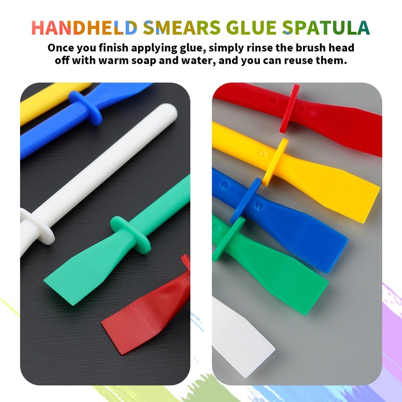 15pcs Glue Spreaders and Smear Sticks, Glue Brush Colored,Plastic Glue