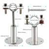 Piutouyar 2 Pcs Stainless Steel Wall Mount Ceiling Mount Pipe