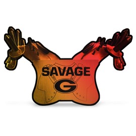 UGA Georgia Bulldogs Sticker - Football Savage Pads Photo Decal - Premium Decal for Laptop, Car & Truck, Water Bottle, Barware