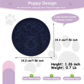 Non-Slip Slow Feeder Pet Bowl – Anti-Choking Feeding Bowl with Suction Cups for Dogs & Cats, Promotes Healthy Digestion (Night Sky, Woofle)