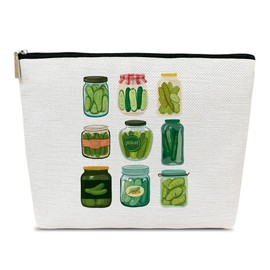 Ythuil Pickles Gifts Makeup Bag, Women Cosmetic Bag for Purse, Pickles Lover Gift Bag, Pickles Organizer for Storage, Gifts for Besties Daughter Best Friends Her
