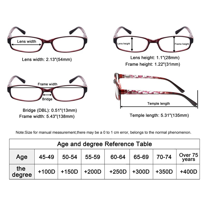 Eyekepper Lectores 3 Pack de mujeres gafas de lectura con