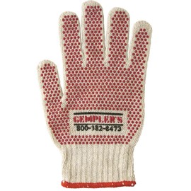 Gemplers Premium âRed Dotâ Double-Dotted Reversible Menâs Knit Work Gloves with Durable Double-Sided Vinyl Dots, Size Large (Mens Size 8-10), 1 Dozen Pair / 12 Pairs