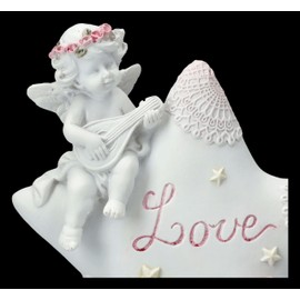 Angel Figurine Putten with Star Love - Cherub 12 cm Decorative Angel Love