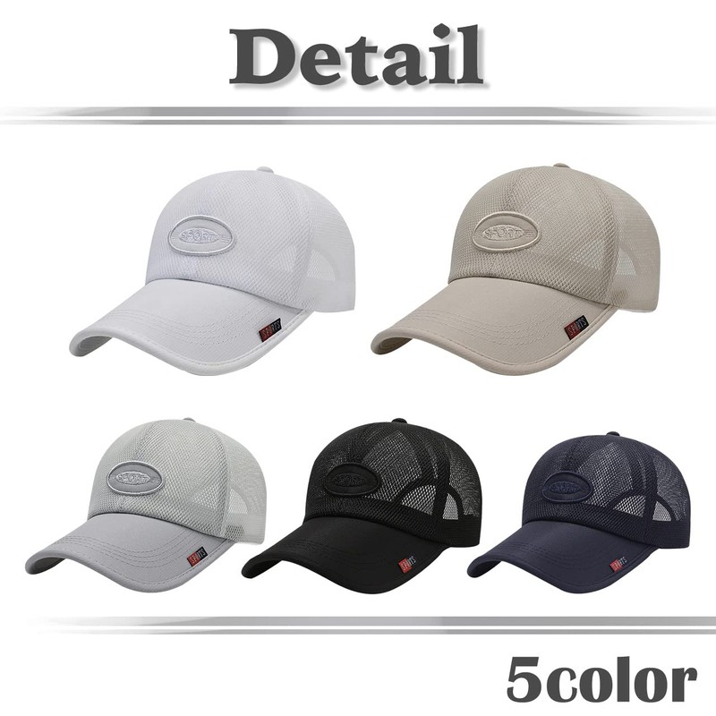 White Fang CA557 Hat, English Letters, Logo, Mesh Cap, Running,