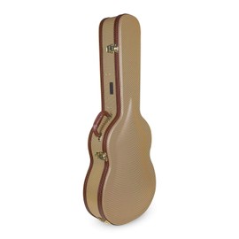 Hardshell Arch Top Wooden Case for Classical Nylon String 4/4 Full Size Guitars, Vintage Tweed