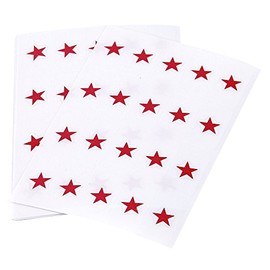 Prelaminated 1/2" Stars - 5/8" x 1 1/4" 200/Pkg (Red)…