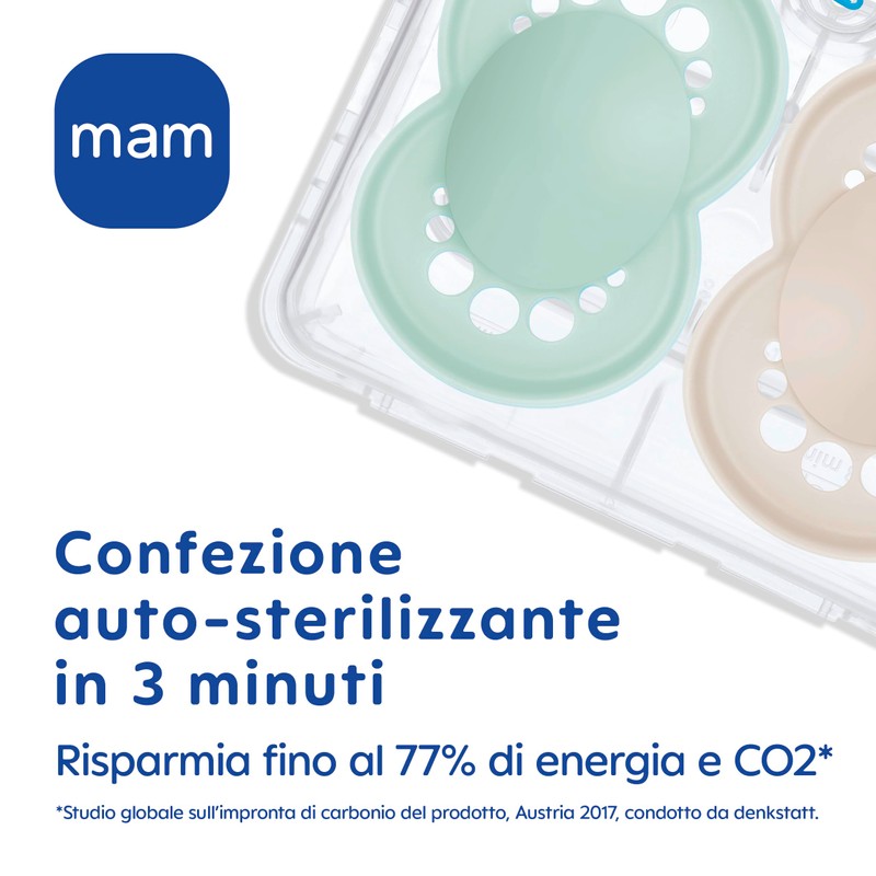 MAM Original Night Schnuller, leuchtend, im 2er-Set, aus SkinSoft Silikon