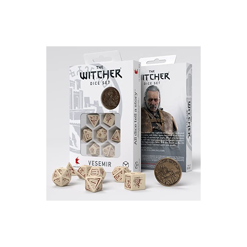Q-Workshop 91390 Witcher Dice Set: Vesemir - The Old Wolf