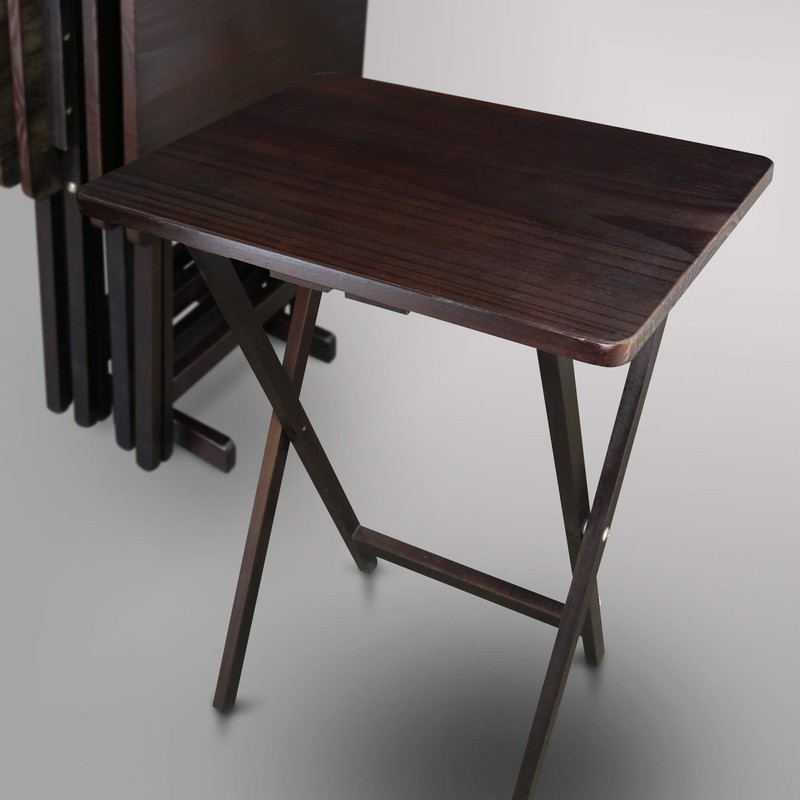 Casual Home 5pcs Tray Table Set, Espresso (New)