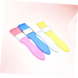 Mikinona 4pcs Makeup Applicator Facial Mask Brushes White Pink Yellow Blue Professional Tools for Even Mask Application Skin Care for All Skin Types