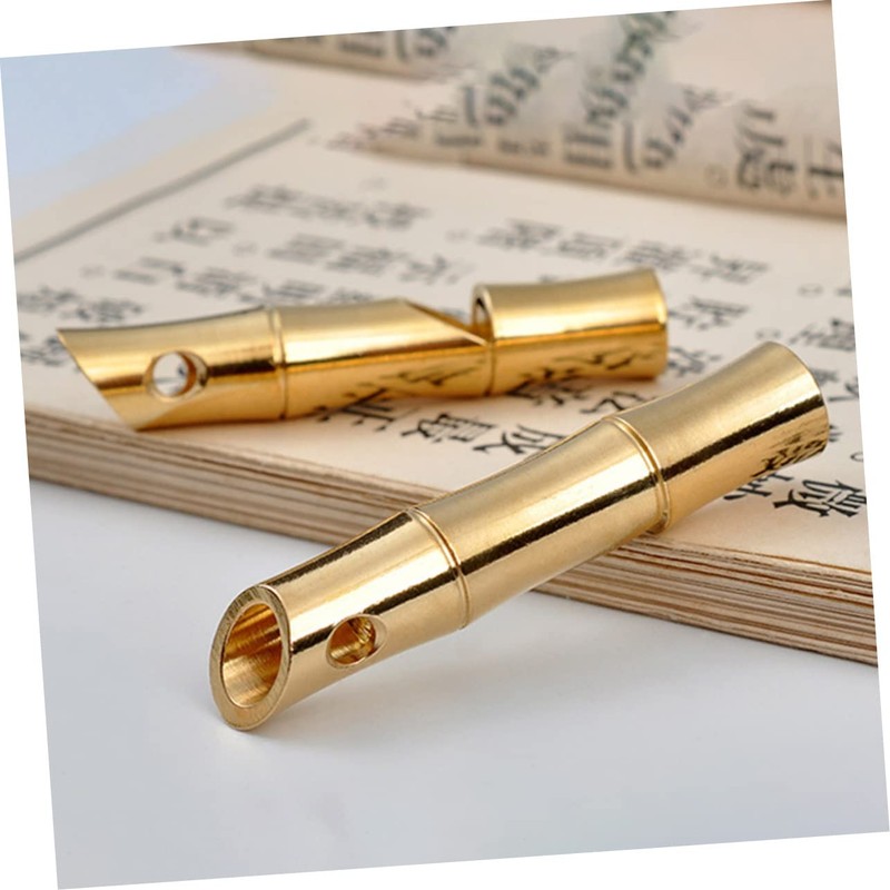 Kisangel 5sets Loud Clear Keychain Whistle Brass Emergency Referee for