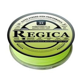Regica PrimePower Plus Braided Fishing Line - Abrasion Resistant, Smooth & Strong, Zero Stretch, Ultra-thin Diameter - 4 Strand, 6lb-80lb, 150/300 Yards for Saltwater or Freshwater, Colored Braid Line