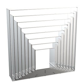 Square Cookie Cutter Set 8-Piece 1.5" to 5" by QAAQS