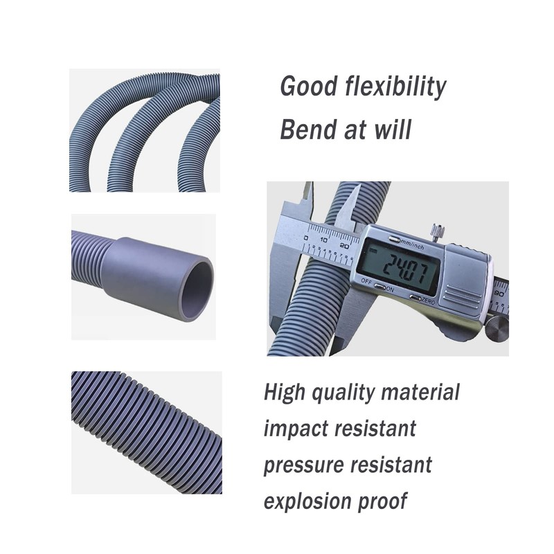 2m Universal Drain Hose Extension Pipe Kit, Replacement Drain Hose