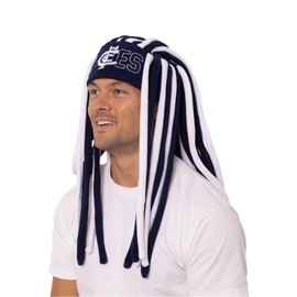 AFL Carlton Blues Dreadlock Pez Beanie Fun Hat, Navy Blue White