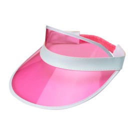 shoperama 80s Sun Visor Poker Beach Party Sun Hat Sun Cap Costume Accessory JGA Colour: Pink
