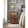 VASAGLE File Cabinet, Mobile Filing Cabinet with Wheels, 2 Drawers,