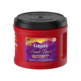 Folgers French Roast Medium Dark Roast Ground Coffee, 24.2 Ounces