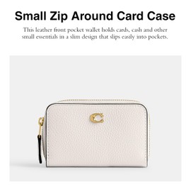 Coach Women's Small Zip Around CASE Accessory-Travelers Card Sleeves, B4/Chalk, One Size