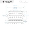 FLEOR Gitarren-Humbucker-Tonabnehmer Doppelspulenhals-Tonabnehmer für E-Gitarren-Tonabnehmer-Schwarz
