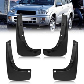 Hbzxqp 2001 RAV-4 Mud Flaps Mud Guards Compatible with Toyota RAV-4 4WD 2000-2005 Splash Guard No Drilling Required All Weather Mudflaps(Set of 4)