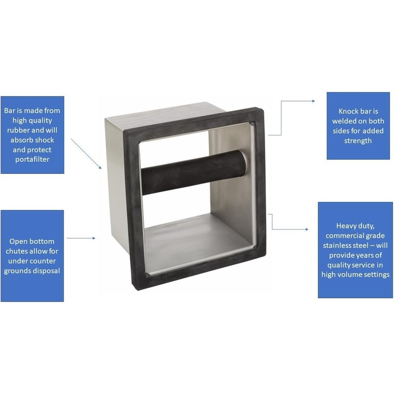 Rattleware Stainless Steel Open Bottom Knock Box Chute - For