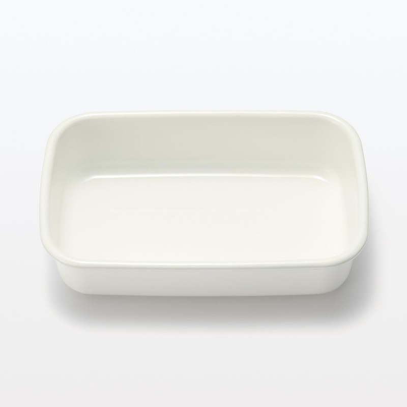 MUJI MDP12A3S Enameled Storage Container, Choose Lid, Medium