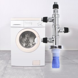 Odor blocking washing machine drain trap 4 port T type sink trap 8ea