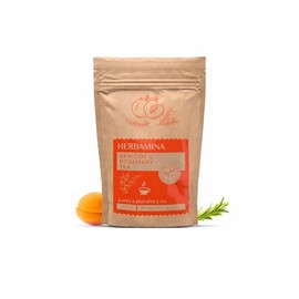 Herbamina Apricot & Rosemary Herbal Tea | Fruit Herbal Tea in Tea Bags | 45 x 1.5 g | Naturally Caffeine Free