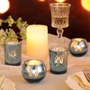 Blue 12 PCS Combination Tea Lights Candle Holder Decorative with