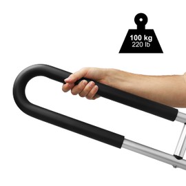 PEPE Mobility - Padded Folding Grab Bars for Toilet (x2 Units, 23"), Seniors, Flip Up, Bathroom Rail, Wall Mounted