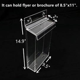 All cheerful Clear Outdoor Waterproof Brochure Holder with Lid permit boxe Large Real Estate Sign Holder Flyer Display 8.5x11 Wall Mounting Literature Dispenser (Pack of 1)