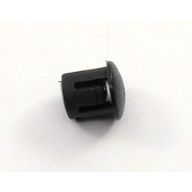 Black Nylon Hole Plugs Fits 1/4" Opening - Domed Textured Surface - Locking Tabs Hold Plug in Place - Provides Finished Appearance for Surface (50)
